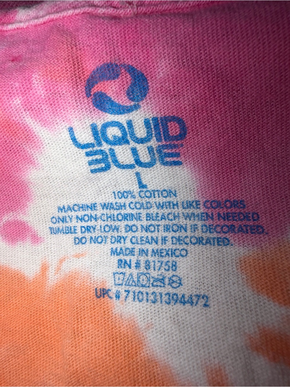 Cropped Tie-Dye Woodstock Graphic Tee - Pink, Orange, Yellow, Green - Picture 3 of 3